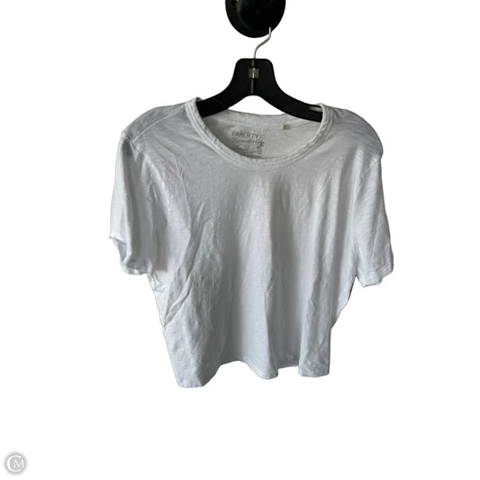 Top Short Sleeve Basic By Faherty In White, Size: L