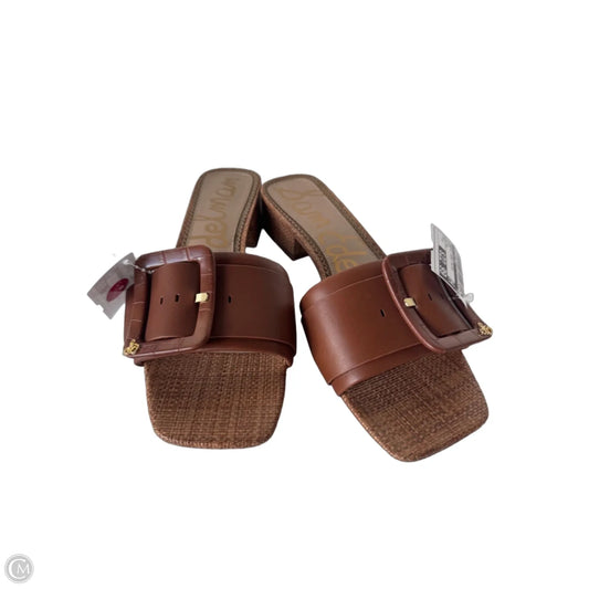 Sandals Heels Block By Sam Edelman In Brown, Size: 11
