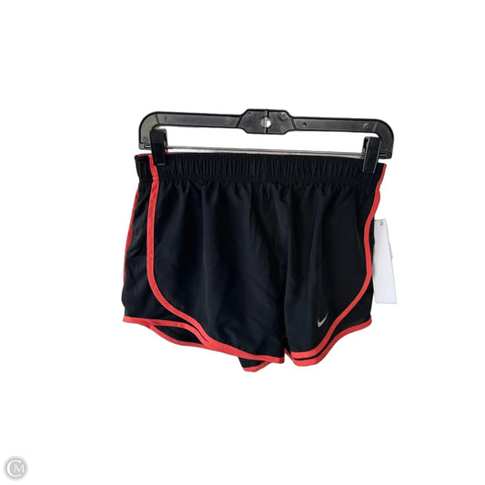 Athletic Shorts By Nike Apparel In Black & Orange, Size: 4