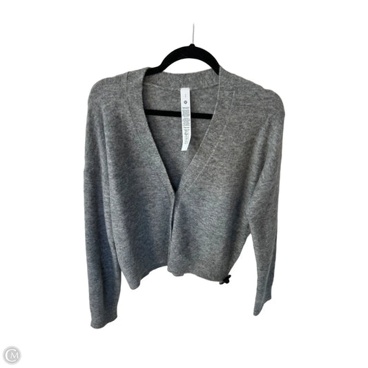 Sweater Cardigan By Lululemon In Grey, Size: S