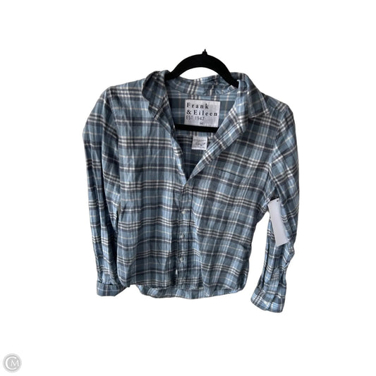 Top Long Sleeve By Frank And Eileen In Blue & Grey, Size: Xs