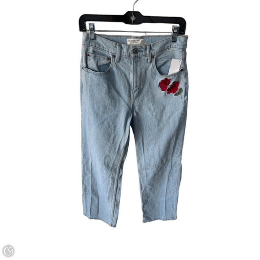 Jeans Straight By Abercrombie And Fitch In Blue Denim, Size: 4