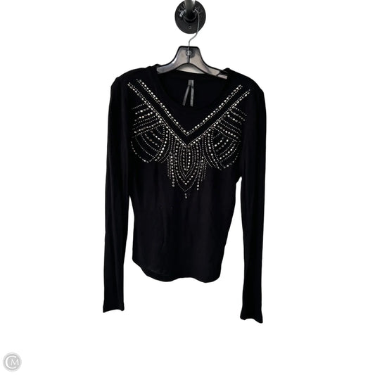 Top Long Sleeve By Anthropologie In Black, Size: S