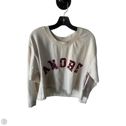 Top Long Sleeve By Anthropologie In Cream, Size: Xxs