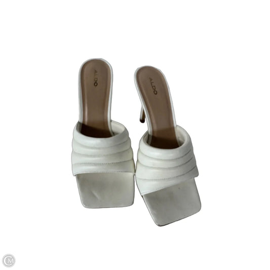 Sandals Heels Stiletto By Aldo In White, Size: 8