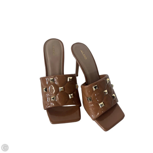 Sandals Heels Stiletto By Aldo In Tan, Size: 7.5