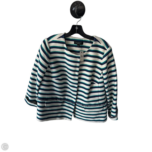 Blazer By Talbots In Blue & Cream, Size: Xl