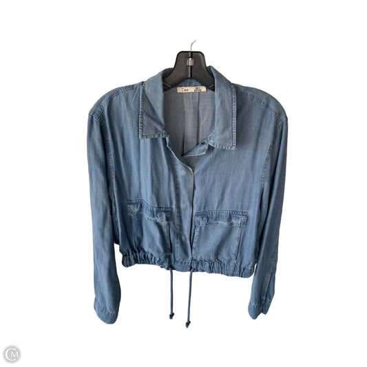 Jacket Denim By Dex In Blue Denim, Size: S