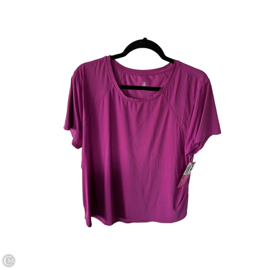 Athletic Top Short Sleeve By Ideology In Purple, Size: Xxl