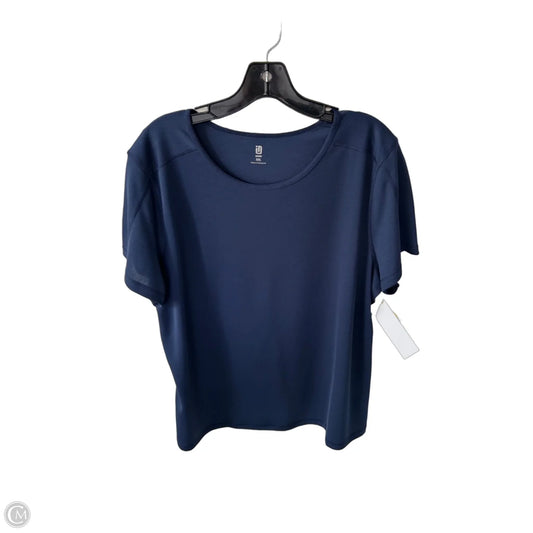 Athletic Top Short Sleeve By Ideology In Blue, Size: Xxl