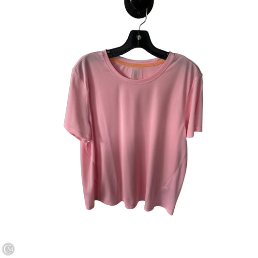 Athletic Top Short Sleeve By Ideology In Pink, Size: Xxl