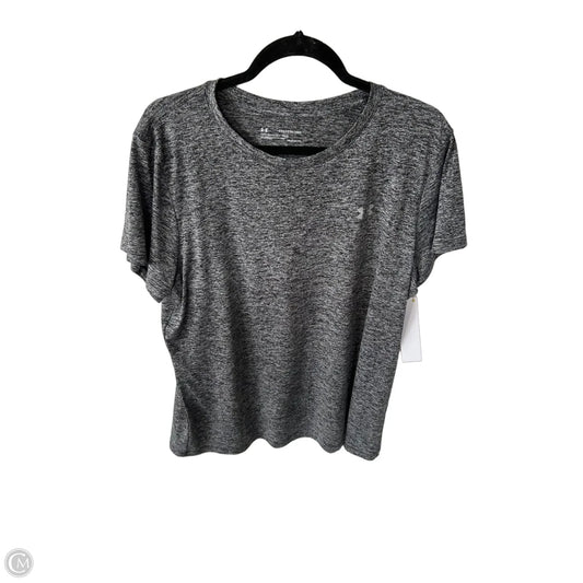 Athletic Top Short Sleeve By Under Armour In Black & White, Size: Xxl