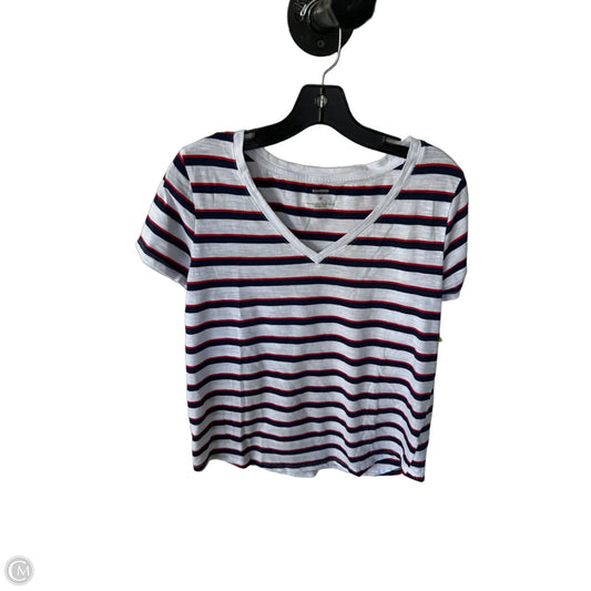 Top Short Sleeve Basic By Sonoma In Blue & Red & White, Size: M