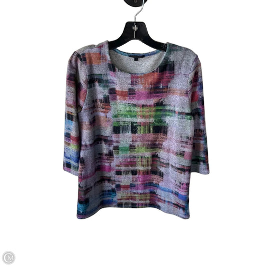 Top Long Sleeve By Clothes Mentor In Grey & Pink, Size: S