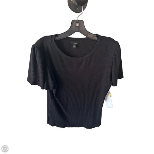 Top Short Sleeve By Ann Taylor In Black, Size: L