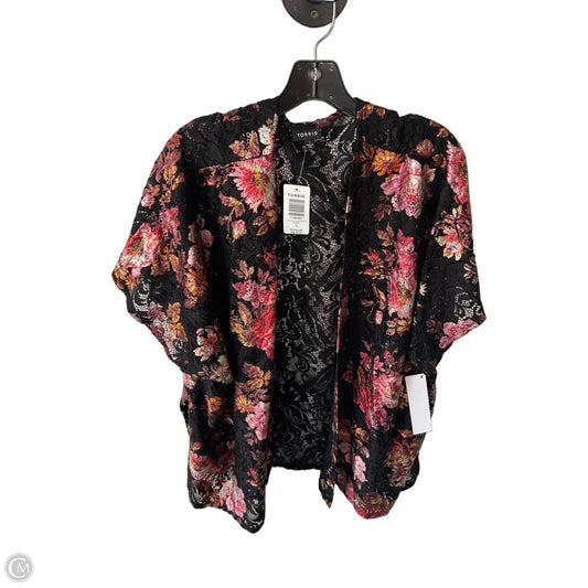 Kimono By Torrid In Black & Pink, Size: 1x