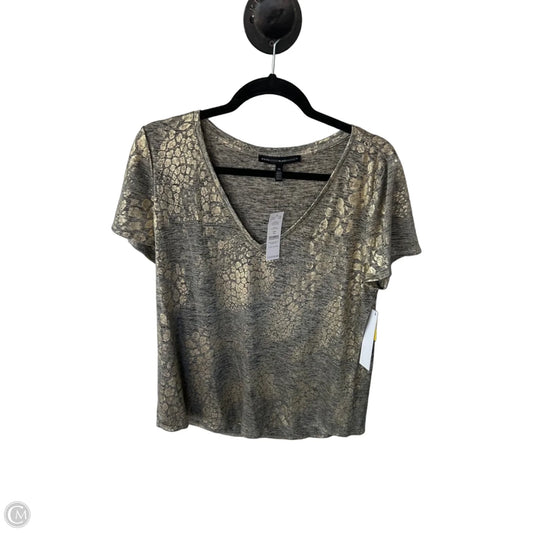 Top Short Sleeve By White House Black Market In Gold, Size: Xl