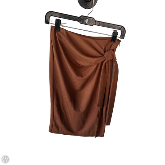 Skirt Midi By Kate Kasin In Brown, Size: 4
