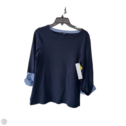 Top 3/4 Sleeve By Nautica In Blue, Size: M