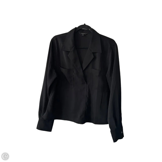 Top Long Sleeve By Banana Republic In Black, Size: L