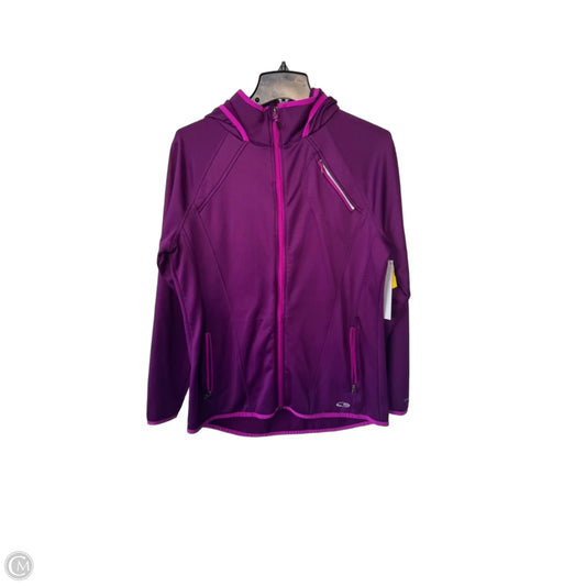 Athletic Jacket By Champion In Purple, Size: L