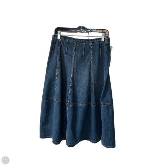 Skirt Midi By Holding Horses In Blue Denim, Size: 12