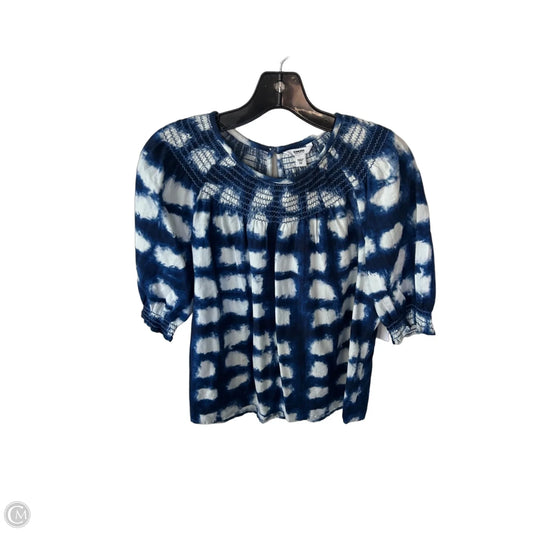 Top Short Sleeve By Sonoma In Blue & White, Size: M