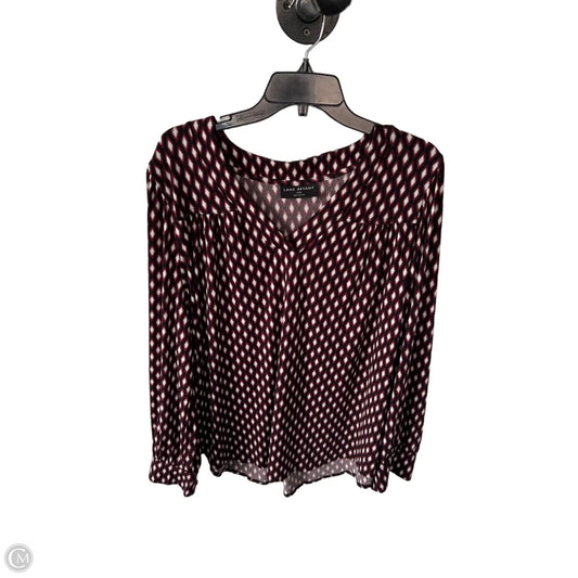 Top Long Sleeve By Lane Bryant In Black & Red, Size: 1x