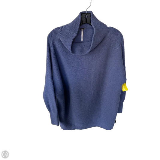 Sweatshirt Collar By Free People In Blue, Size: S