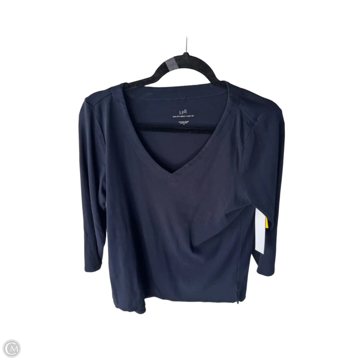 Top 3/4 Sleeve Basic By J. Jill In Navy, Size: M