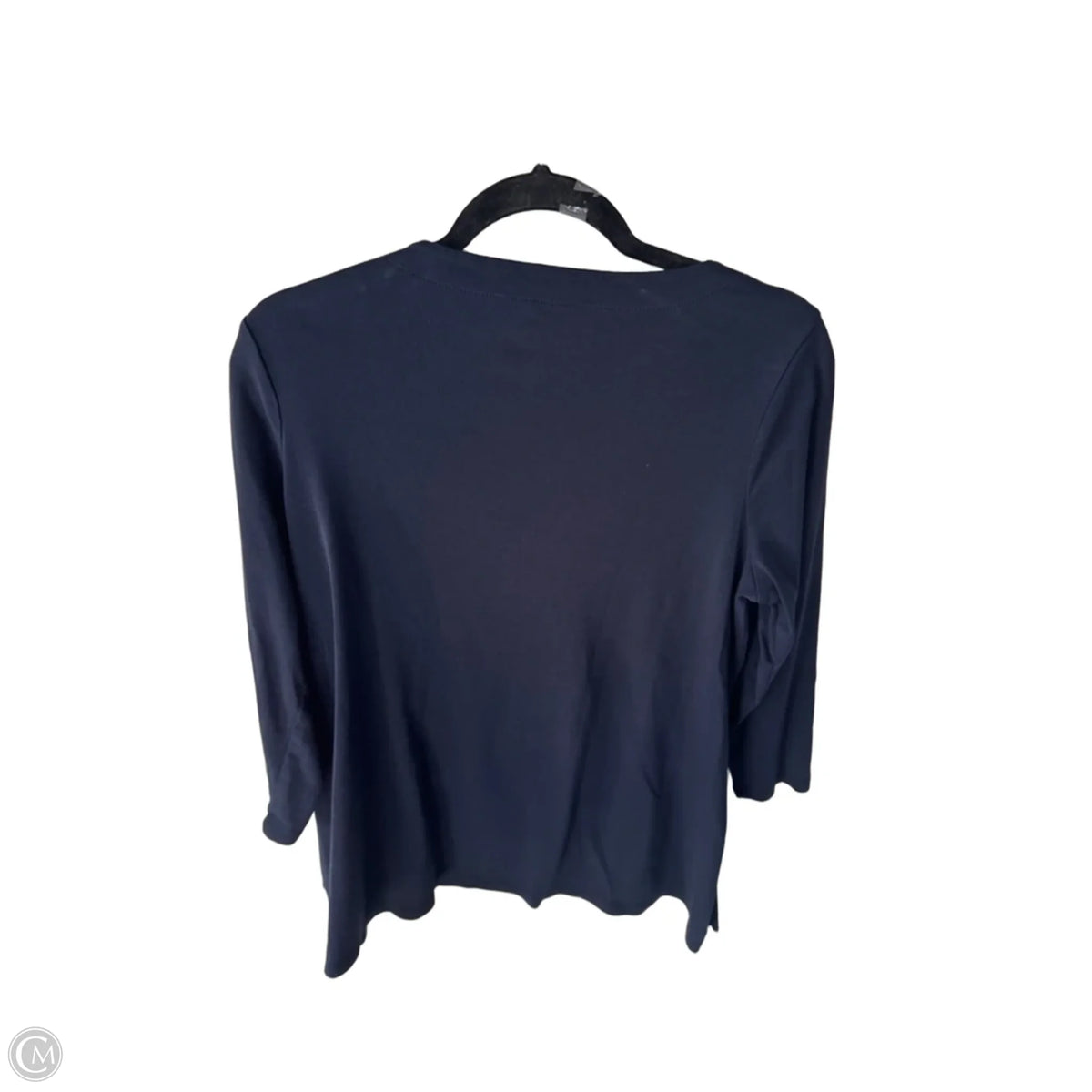 Top 3/4 Sleeve Basic By J. Jill In Navy, Size: M