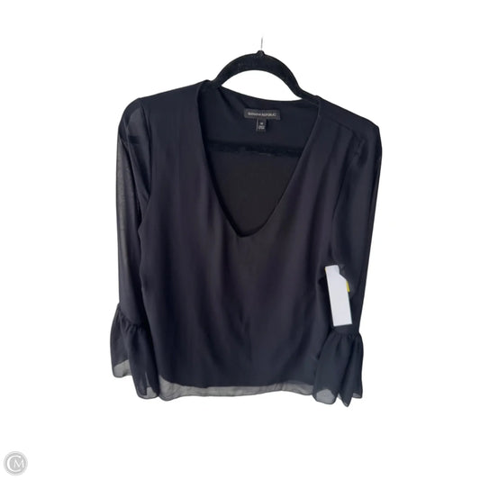 Top Long Sleeve By Banana Republic In Black, Size: M