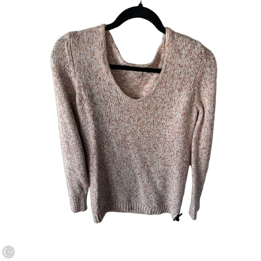 Sweater By Loft In Orange & White, Size: Xs