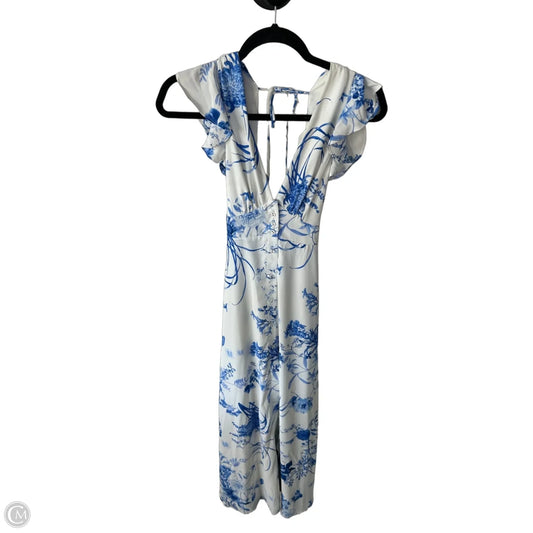 Dress Party Long By Lulus In Blue & White, Size: Xs