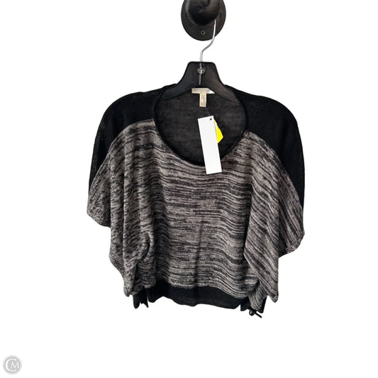 Sweater Short Sleeve By Eileen Fisher In Black & Cream, Size: Osfm