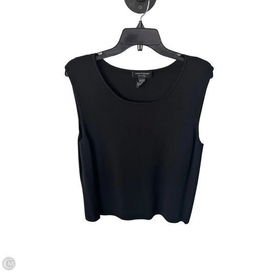 Vest Sweater By Cable And Gauge In Black, Size: 2x