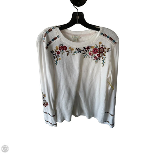 Top Long Sleeve By Sundance In Cream, Size: L