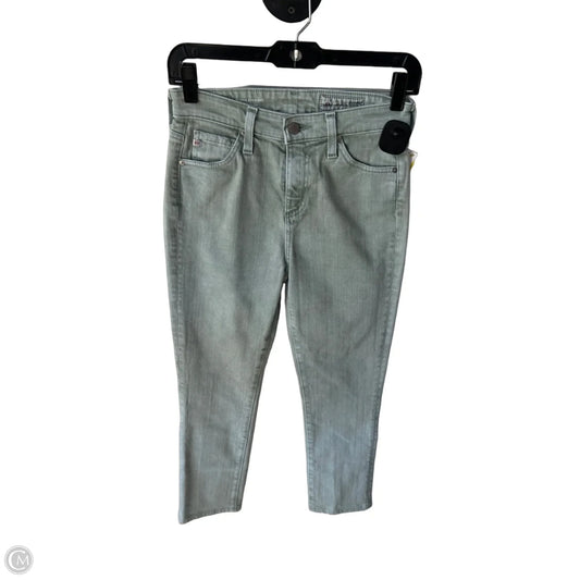 Jeans Straight By Ag Jeans In Green Denim, Size: 2