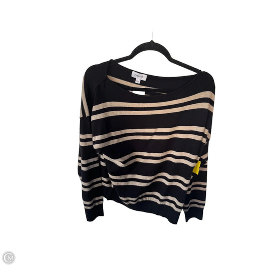 Sweater By Evereve In Black & Tan, Size: L