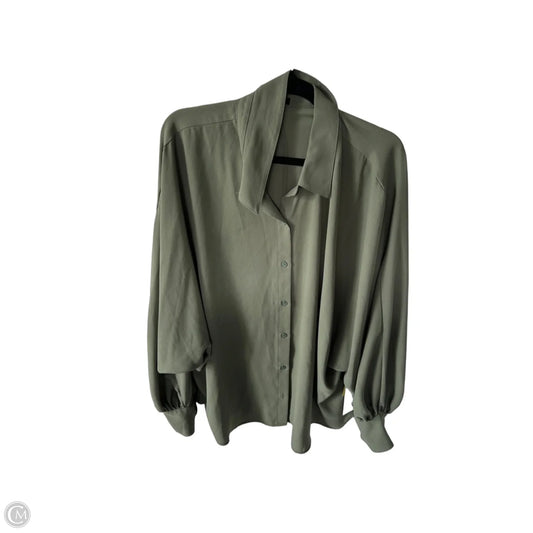 Top Long Sleeve By Express In Green, Size: L