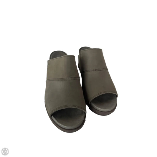 Sandals Heels Wedge By Sorel In Green, Size: 7.5