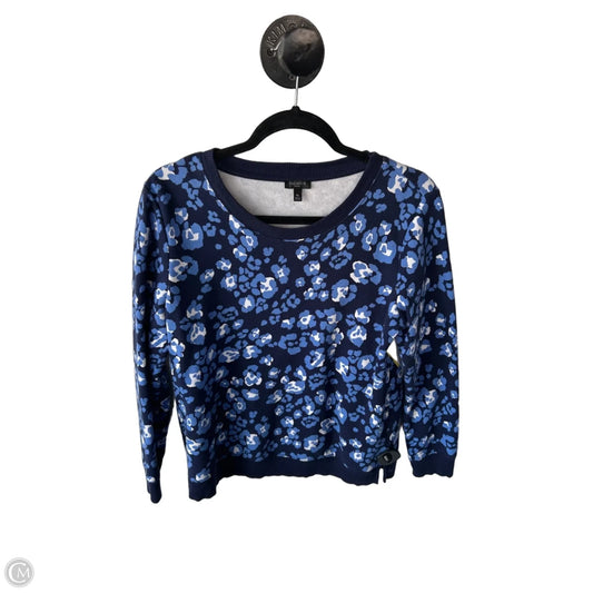 Sweatshirt Crewneck By Talbots In Blue & White, Size: Mp
