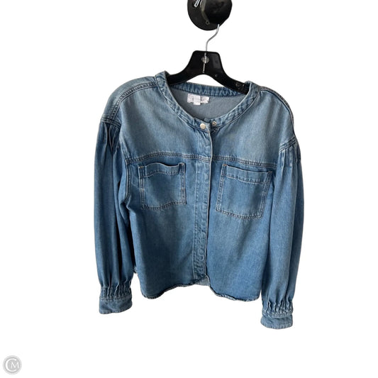 Jacket Denim By Evereve In Blue Denim, Size: M