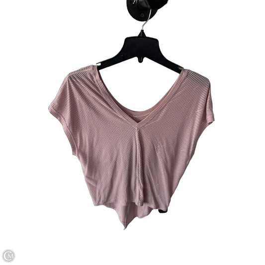 Athletic Top Short Sleeve By Lululemon In Pink, Size: S