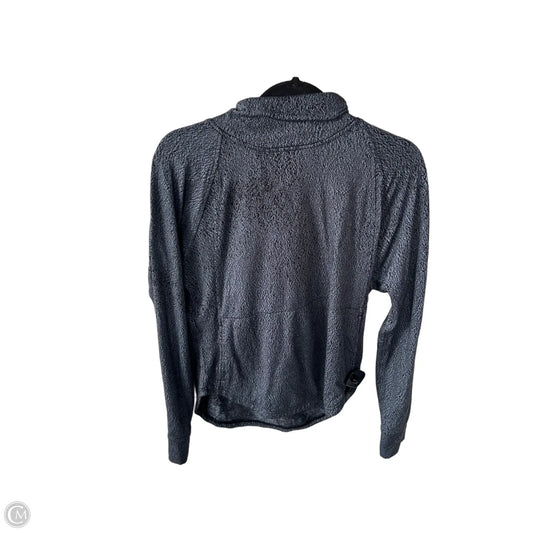 Athletic Sweatshirt Hoodie By Lululemon In Black & Blue, Size: S