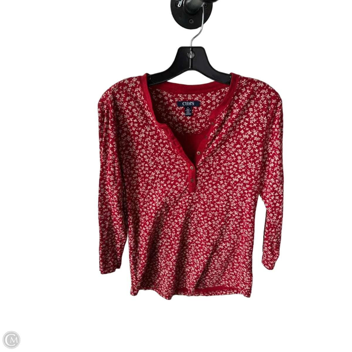 Top Long Sleeve By Chaps In Red, Size: M