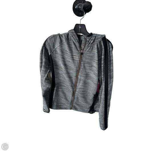 Athletic Jacket By Athleta In Black & Grey, Size: L