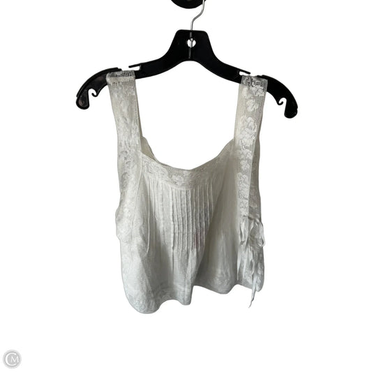 Top Sleeveless By Sage In White, Size: M