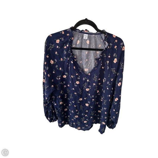 Top Long Sleeve By Old Navy In Blue, Size: Xl
