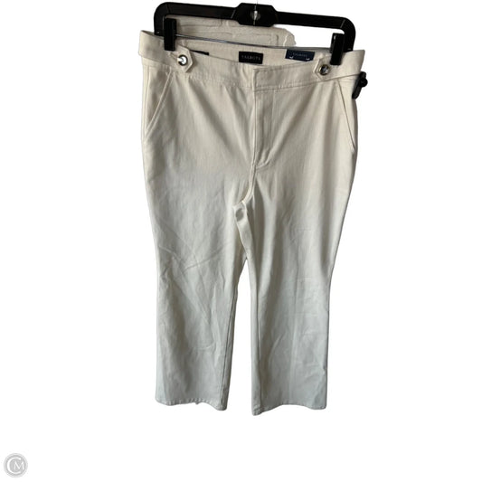 Jeans Flared By Talbots In Cream Denim, Size: 8